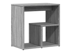 Mesa auxiliar 2 uds madera ingeniería gris Sonoma 50x30x50 cm