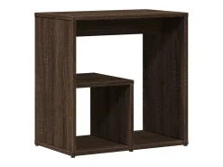 Mesa auxiliar 2 uds madera ingeniería marrón roble 50x30x50 cm ES686855