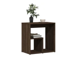 Mesa auxiliar 2 uds madera ingeniería marrón roble 50x30x50 cm ES686855