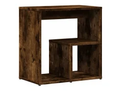 Mesa auxiliar 2 uds madera ingeniería roble ahumado 50x30x50 cm