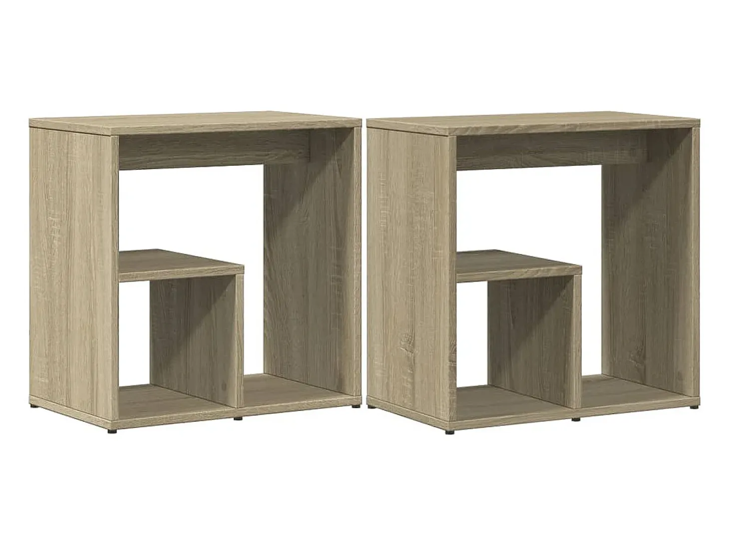 Mesa auxiliar 2 uds madera ingeniería roble Sonoma 50x30x50 cm ES278755