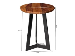 Mesa auxiliar 35 x 45 x 35 cm de madera Sheesham