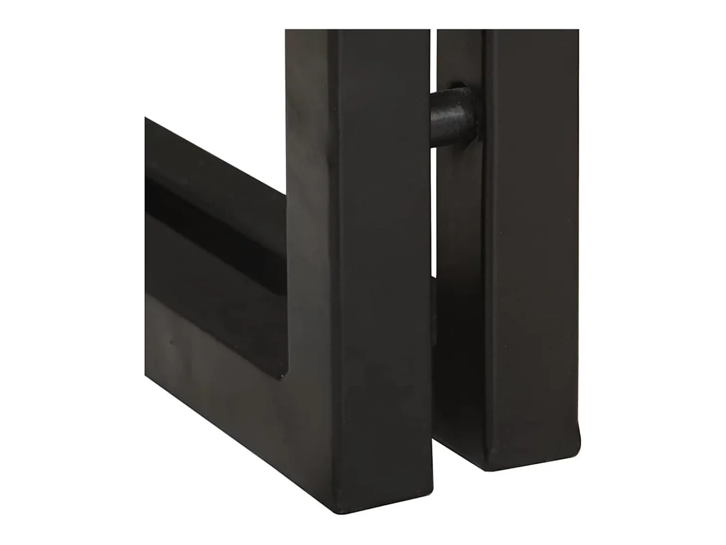 Mesa auxiliar 30 x 30 x 40 cm Madera recuperada maciza y metal