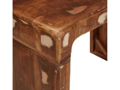Mesa Auxiliar 60 x 35 x 45 cm madera maciza reciclada