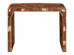 Mesa Auxiliar 60 x 35 x 45 cm madera maciza reciclada