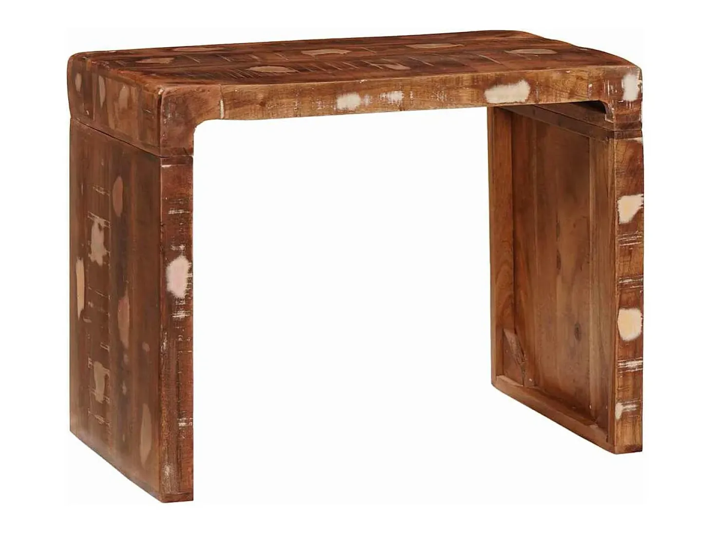 Mesa Auxiliar 60 x 35 x 45 cm madera maciza reciclada