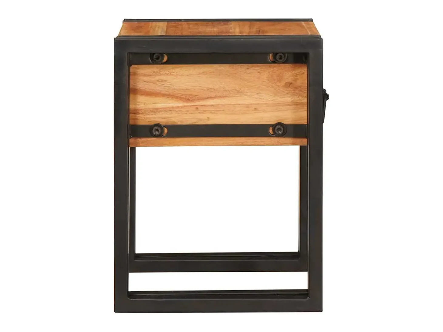 Mesa auxiliar 30 x 30 x 40 cm Madera de acacia sólida y metal