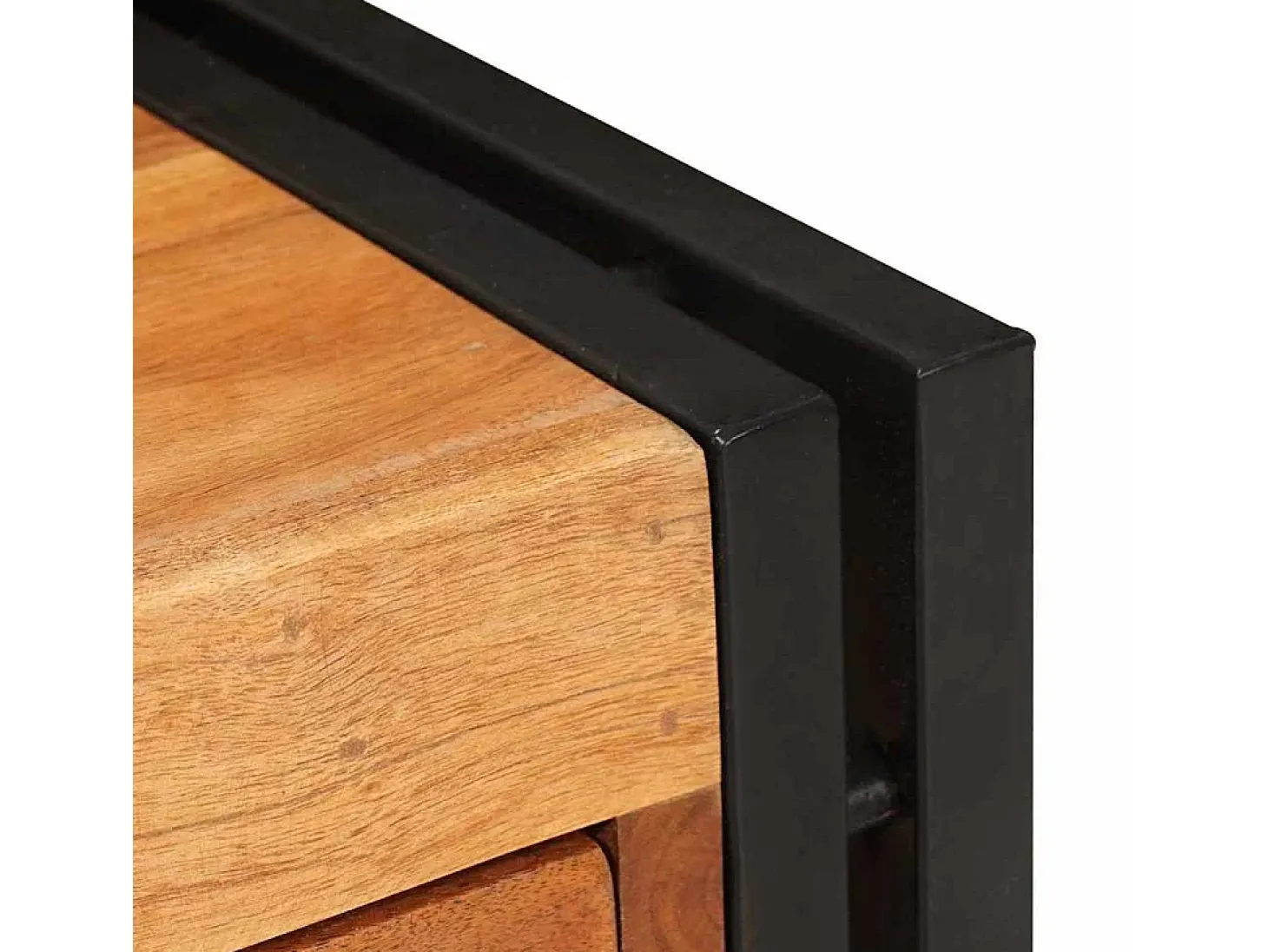 Mesa auxiliar 30 x 30 x 40 cm Madera de acacia sólida y metal