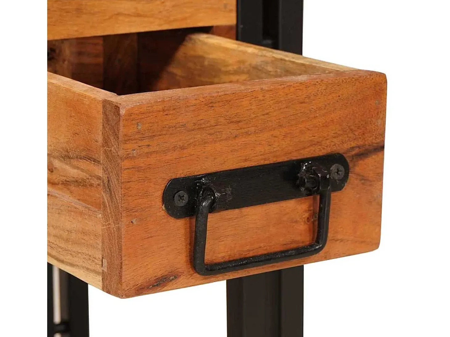 Mesa auxiliar 30 x 30 x 40 cm Madera de acacia sólida y metal