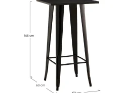 Mesa Auxiliar Alta Cuadrada Strong 60x60x105cm Thinia Home