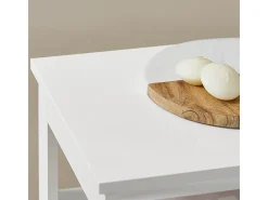 Mesa Auxiliar Alta Mesita de noche con 1 cajón y 3 Niveles Mesa para salón comedor Blanco 30 x 28 x 74 cm FBT91-W SoBuy ES