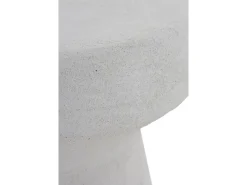 Mesa auxiliar color cemento blanco de poliresina