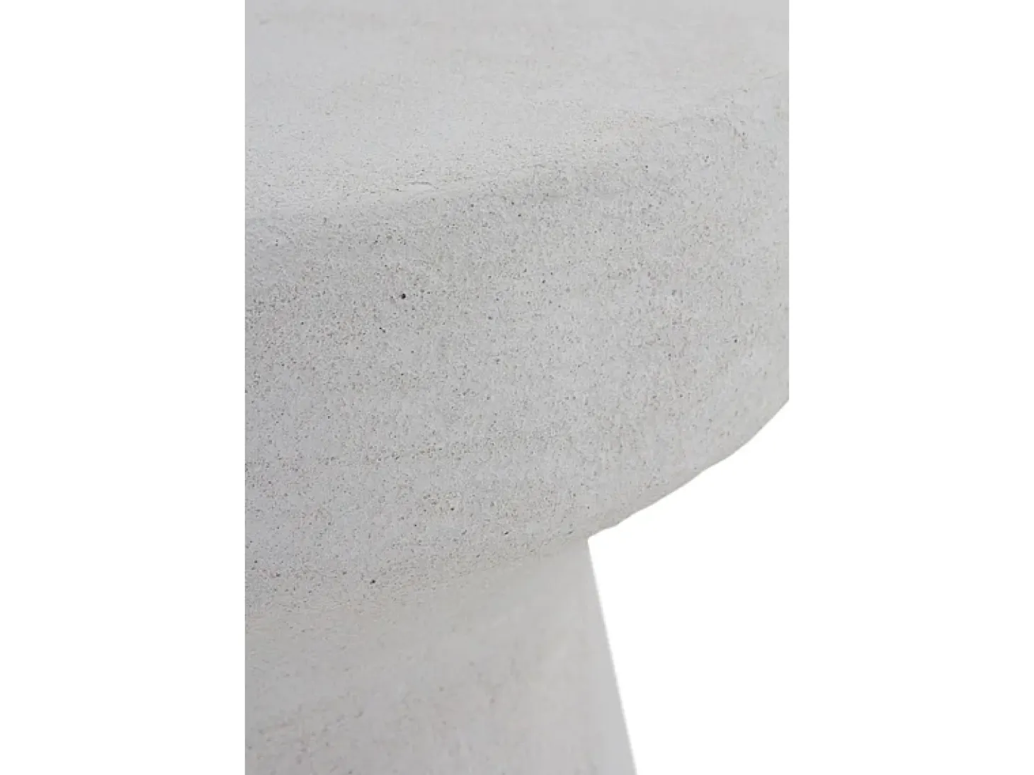 Mesa auxiliar color cemento blanco de poliresina