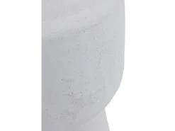 Mesa auxiliar color cemento blanco de poliresina