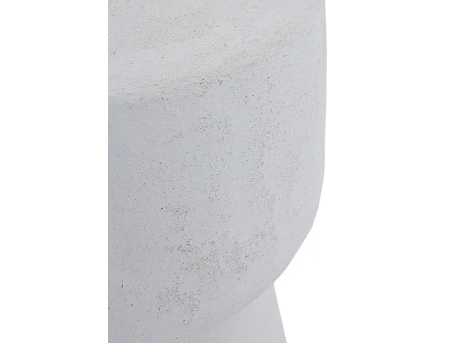 Mesa auxiliar color cemento blanco de poliresina