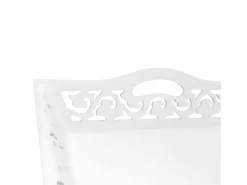 Mesa auxiliar con bandeja blanca