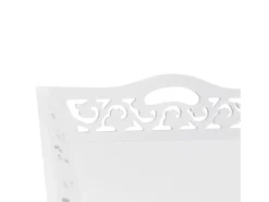 Mesa auxiliar con bandeja blanca