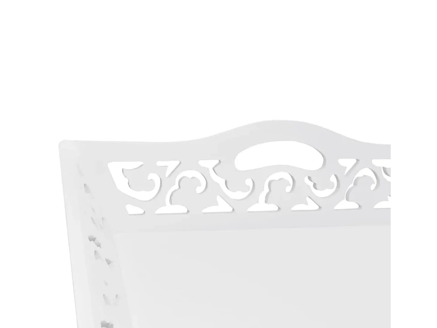 Mesa auxiliar con bandeja blanca