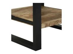 Mesa Auxiliar con cajón Marrón Madera maciza de mango rugosa