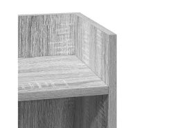 Mesa auxiliar con estante gris sonoma 25,5x27x60 cm