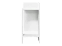Mesa auxiliar con estante negra 25,5x27x60 cm