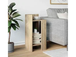 Mesa auxiliar con estante roble sonoma 25,5x27x60 cm