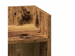 Mesa auxiliar con estante envejecida 25,5x27x60 cm