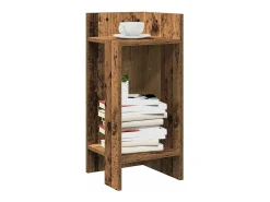 Mesa auxiliar con estante envejecida 25,5x27x60 cm