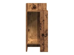 Mesa auxiliar con estante envejecida 25,5x27x60 cm