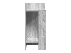 Mesa auxiliar con estante gris sonoma 25,5x27x60 cm