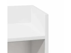 Mesa auxiliar con estante blanco 25,5x27x60 cm
