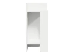 Mesa auxiliar con estante blanco 25,5x27x60 cm