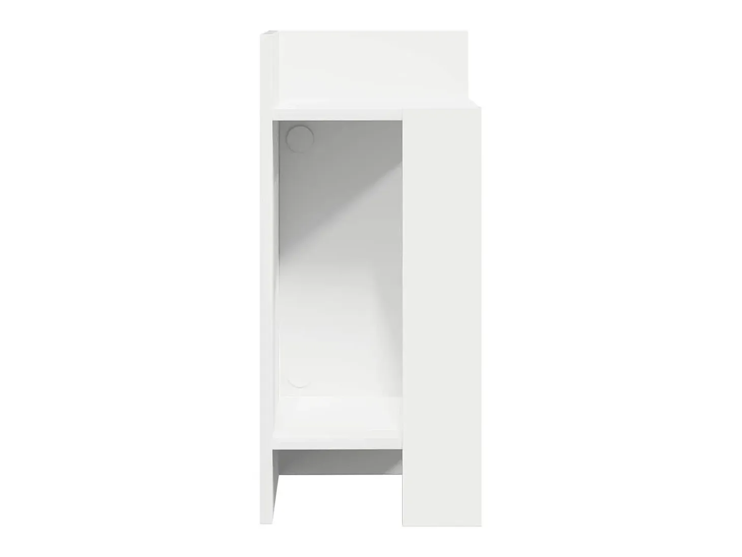 Mesa auxiliar con estante blanco 25,5x27x60 cm