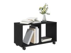 Mesa Auxiliar con estante Roble negro 72 x 33 x 42.5 cm