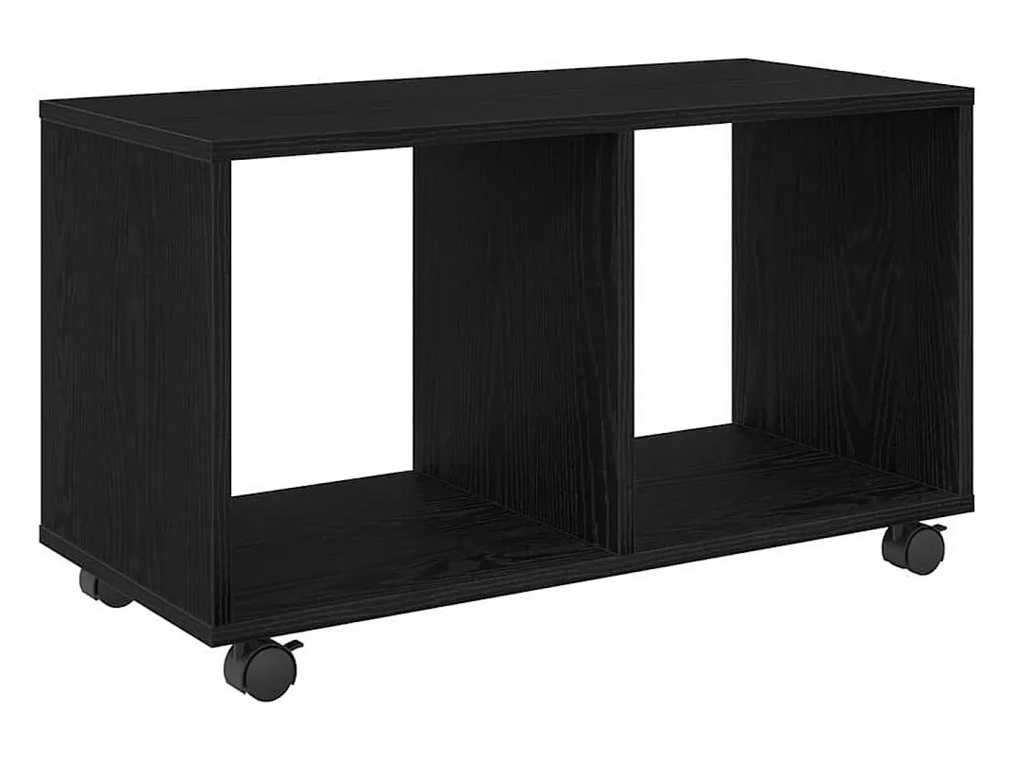 Mesa Auxiliar con estante Roble negro 72 x 33 x 42.5 cm