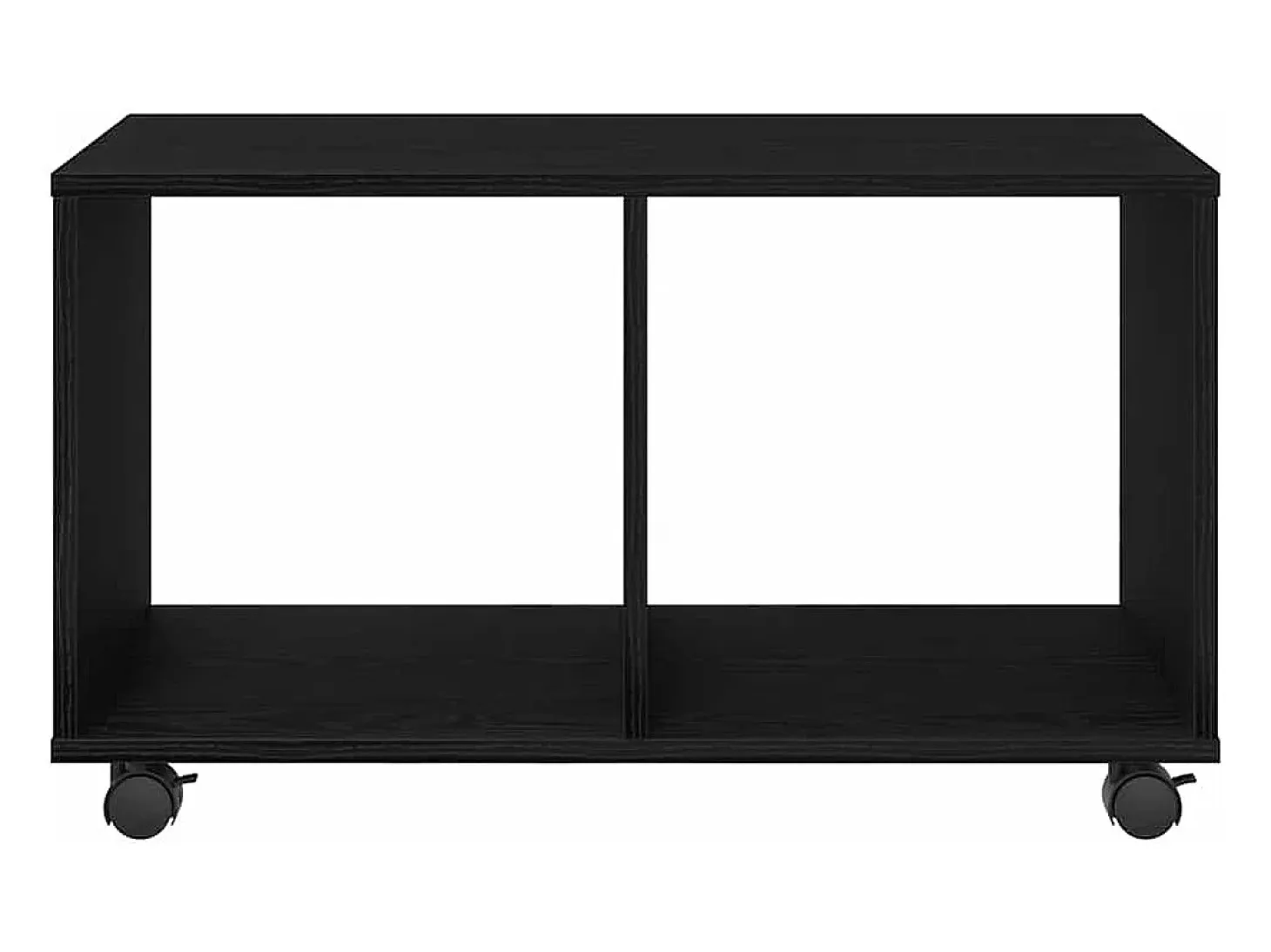 Mesa Auxiliar con estante Roble negro 72 x 33 x 42.5 cm