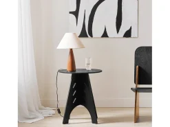 Mesa Auxiliar con Juntas de Espiga Mesita de Noche Mesa de Centro para Salón y Dormitorio 36 x 36 x 55 cm Negro HFBT01-SCH SoBuy ES