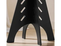 Mesa Auxiliar con Juntas de Espiga Mesita de Noche Mesa de Centro para Salón y Dormitorio 36 x 36 x 55 cm Negro HFBT01-SCH SoBuy ES