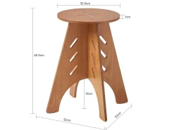 Mesa Auxiliar con Juntas de Espiga Mesita de Noche Mesa de Centro para Salón y Dormitorio 32 x 32 x 48.5 cm Marrón HFBT01-K-BR SoBuy ES