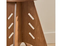 Mesa Auxiliar con Juntas de Espiga Mesita de Noche Mesa de Centro para Salón y Dormitorio 32 x 32 x 48.5 cm Marrón HFBT01-K-BR SoBuy ES