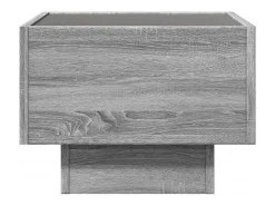 Mesa auxiliar con LED madera ingeniería gris Sonoma 40x40x30cm