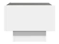 Mesa auxiliar con luz LED madera ingeniería blanco 40x40x30 cm