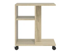 Mesa auxiliar con ruedas madera ingeniería Sonoma 50x30x55 cm ES524871
