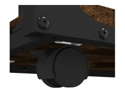 Mesa auxiliar con ruedas madera roble ahumado 50x35x55,5 cm