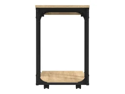 Mesa auxiliar con ruedas madera roble Sonoma 50x35x55,5 cm