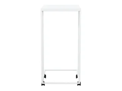 Mesa auxiliar con ruedas contrachapado blanco 40x30x63,5 cm