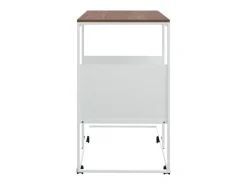 Mesa auxiliar con ruedas madera ingeniería blanco 55x36x63,5 cm