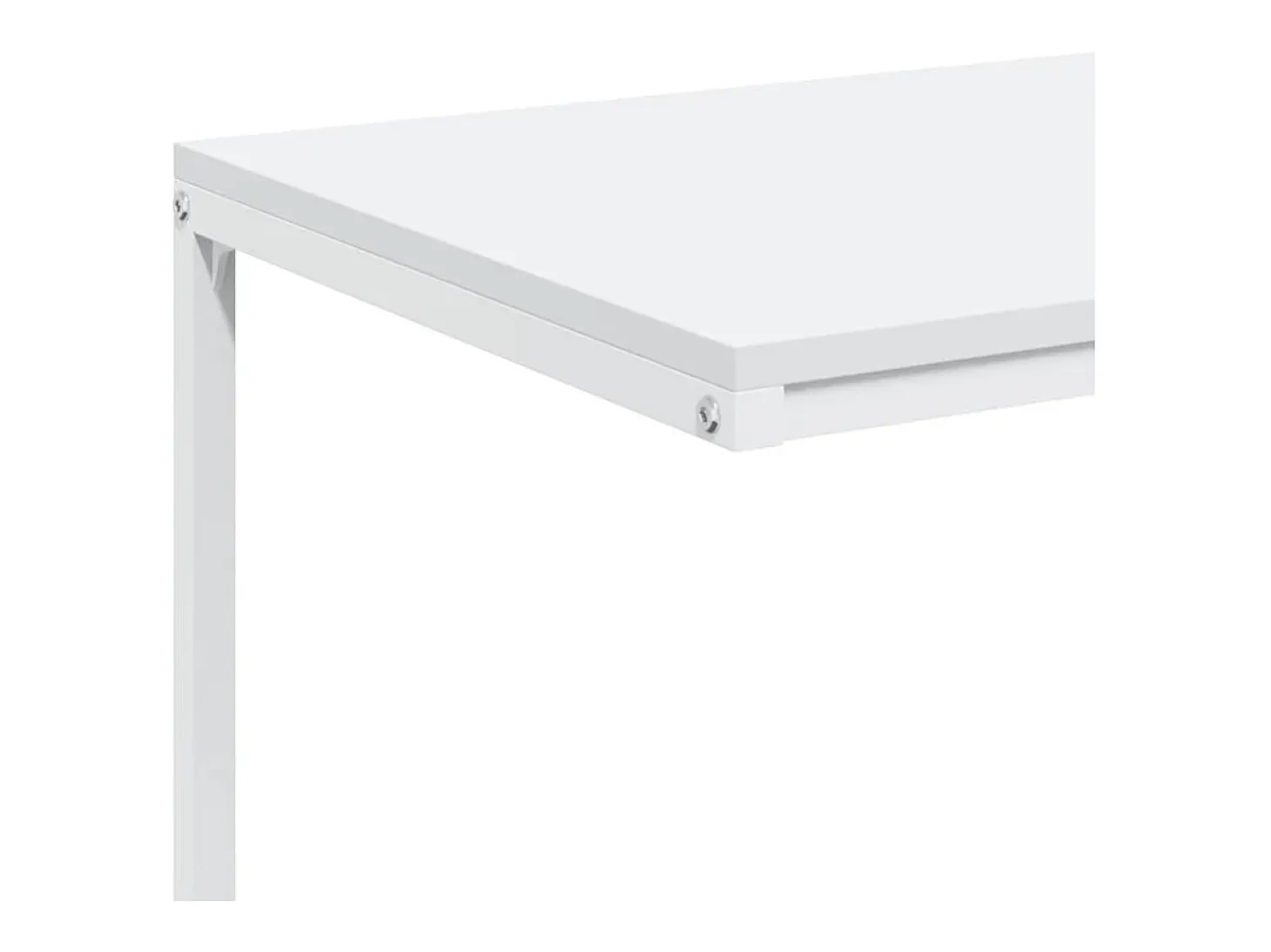 Mesa auxiliar con ruedas de contrachapado blanco 55x35x70 cm