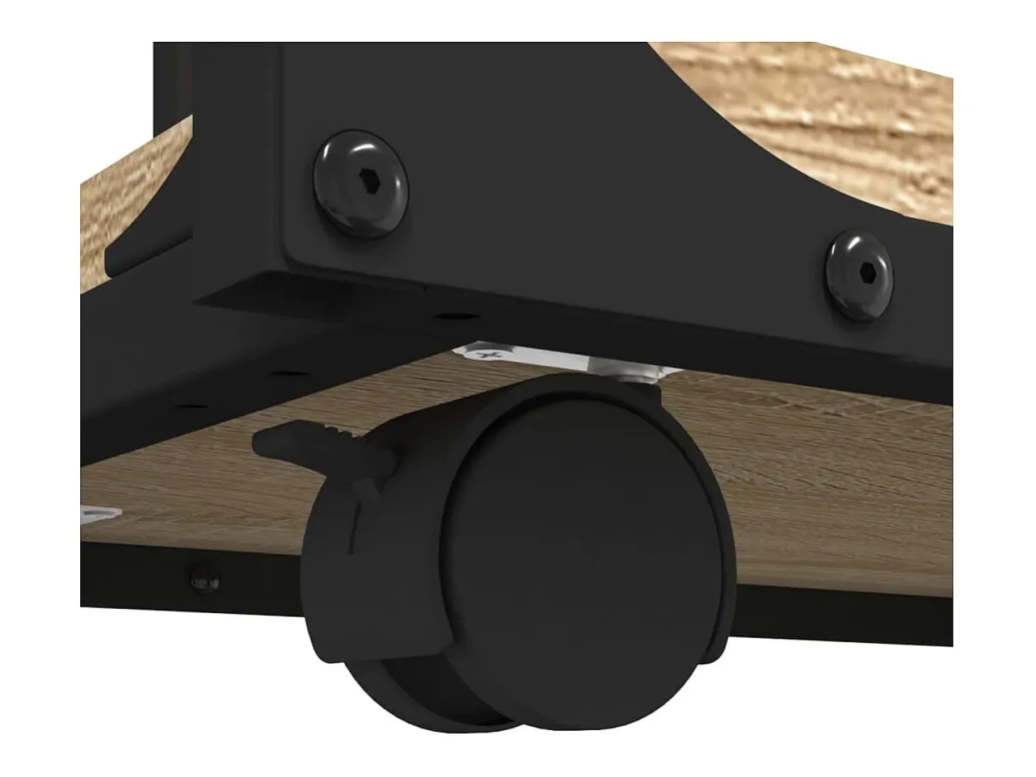 Mesa auxiliar con ruedas madera roble Sonoma 50x35x55,5 cm