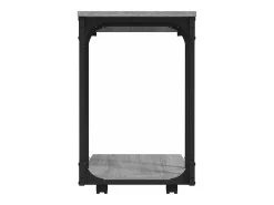 Mesa auxiliar con ruedas madera gris Sonoma 50x35x55,5 cm
